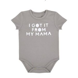 NWT Baby Newborn “I Got It From My Mama” snapshirt Onesie Bodysuit 6-12 Months
